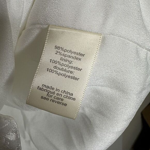 NWT Ronny Kobo June Floral Jacquard Bow Mini Cocktail Dress White Size Small - Picture 7 of 8